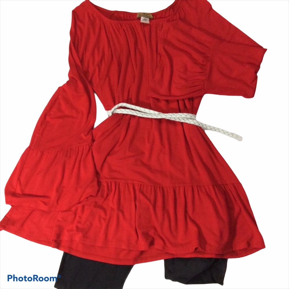 Bright Red Women’s Holiday Tunic